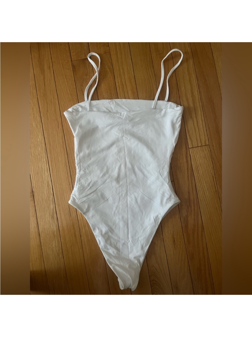 Kookai White Spaghetti-Strap Bodysuit